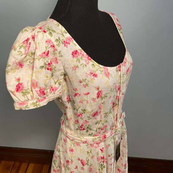 Floral Linen Elizabeth Dress Sweet Pea POLO Ralph Lauren Size 2 NWT - Picture 4 of 15